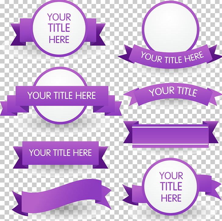 Purple Ribbon Euclidean PNG, Clipart, Banner, Brand, Circle, Clip Art, Encapsulated Postscript Free PNG Download