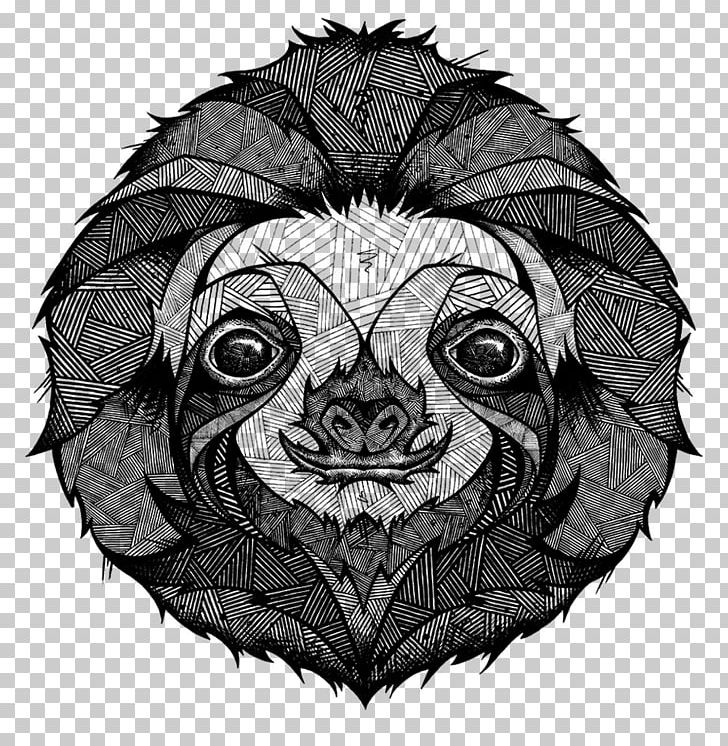 sloth face illustration