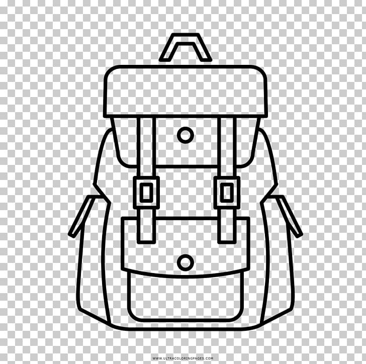 Backpack Drawing Hiking Coloring Book PNG, Clipart, Angle, Area, Backpack, Bag, Black Free PNG Download