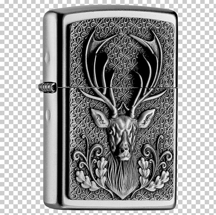 Deer Lighter Zippo Sturmfeuerzeug Hunting PNG, Clipart, Animals, Antler, Black And White, Deer, Deer Head Free PNG Download