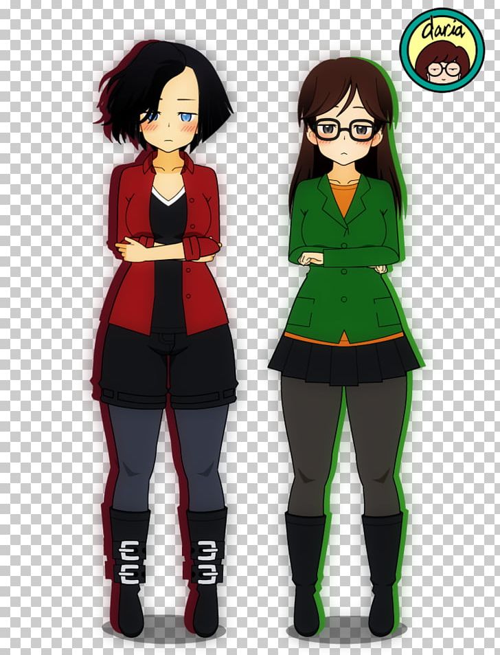 Black Hair Cartoon Outerwear Character PNG, Clipart, Black Hair, Brown Hair, Cartoon, Character, Daria Free PNG Download