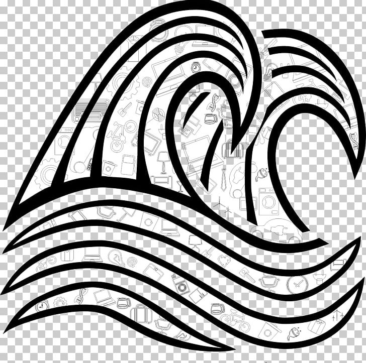 Line Art Drawing Wave PNG, Clipart, Area, Art, Black, Black And White, Break Free PNG Download