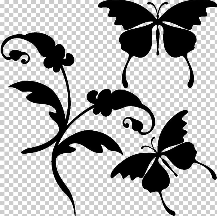 Brush-footed Butterflies Sticker Mural Flower PNG, Clipart, Animal, Artwork, Black, Black And White, Black M Free PNG Download