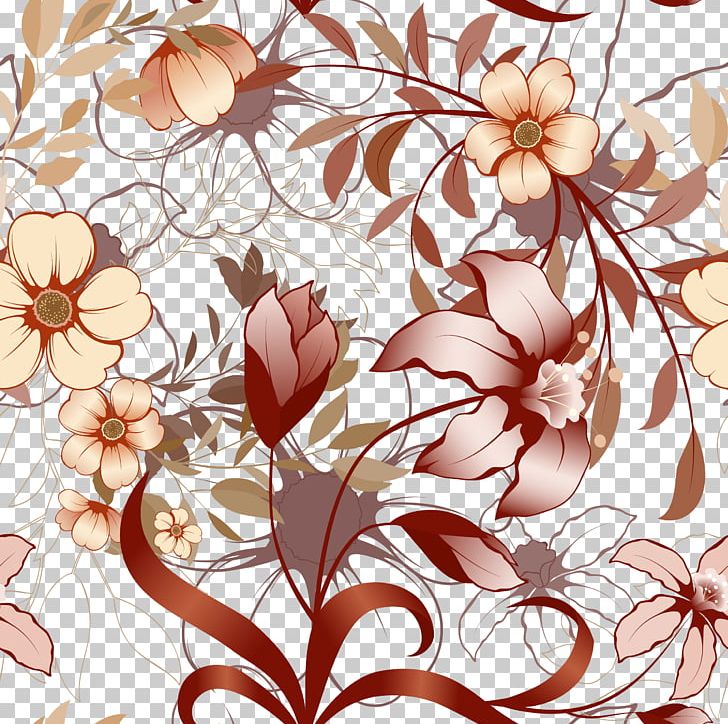 Floral Design Pattern PNG, Clipart, Branch, Brown, Computer Wallpaper, Creative Design, Decorative Wallpaper Free PNG Download