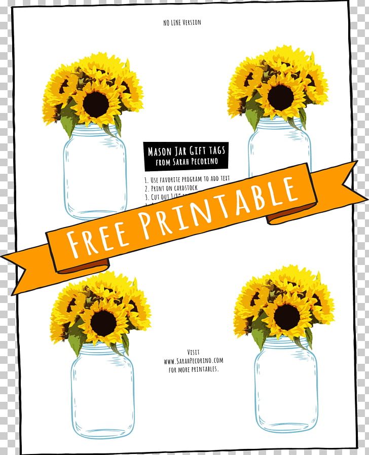 Common Sunflower Mason Jar Paper PNG, Clipart, Bottle, Common Sunflower, Cut Flowers, Drawing, Floral Design Free PNG Download