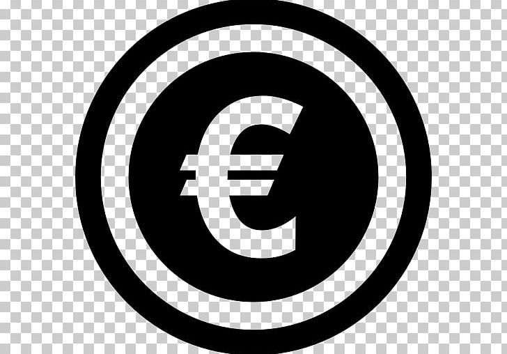 Euro Sign Computer Icons Currency Symbol PNG, Clipart, Area, Black And White, Brand, Circle, Coin Free PNG Download