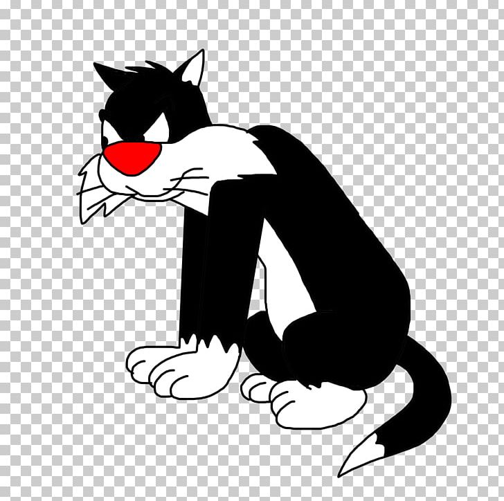 Sylvester Jr. Whiskers Cat Tweety PNG, Clipart, Animals, Artwork, Black, Black And White, Carnivoran Free PNG Download