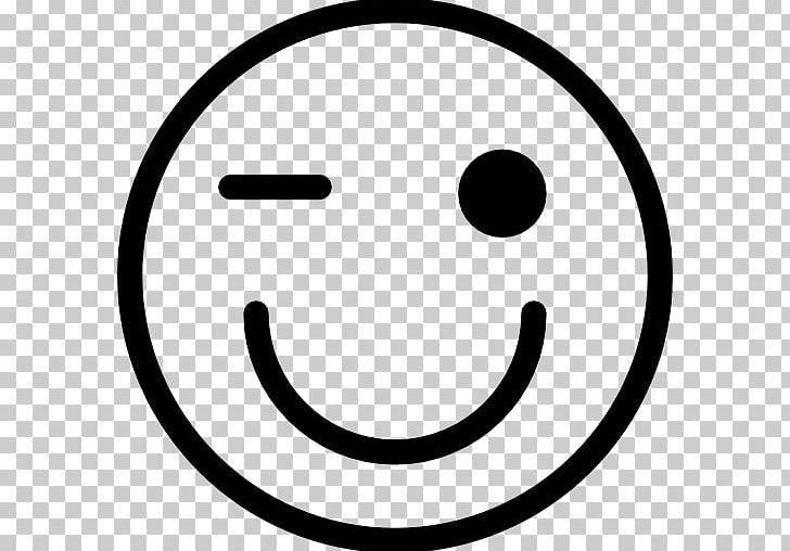 Smiley Emoticon Wink Computer Icons PNG, Clipart, Black And White, Circle, Computer Icons, Emoticon, Emotion Free PNG Download