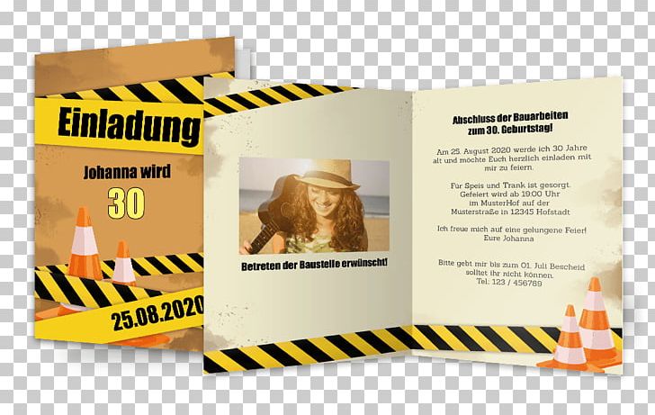 Baustelle Birthday Text Flyer Brochure PNG, Clipart,  Free PNG Download