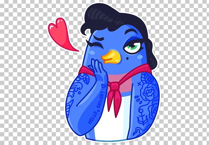 Sticker Telegram Hello PNG, Clipart, Beak, Bird, Electric Blue, Fictional Character, Flightless Bird Free PNG Download