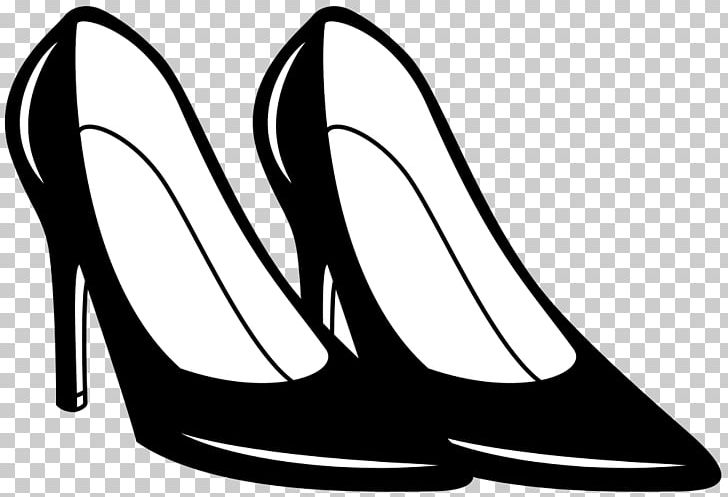 high heel shoe clipart black and white