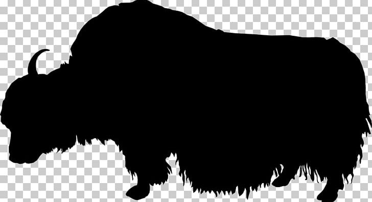 Domestic Yak Bison Silhouette PNG, Clipart, Animals, Bison, Black, Black And White, Bovid Free PNG Download