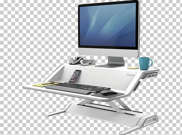 Sit-stand Desk Workstation Sitting Standing PNG, Clipart, Angle, Computer, Computer Monitor Accessory, Desk, Display Device Free PNG Download