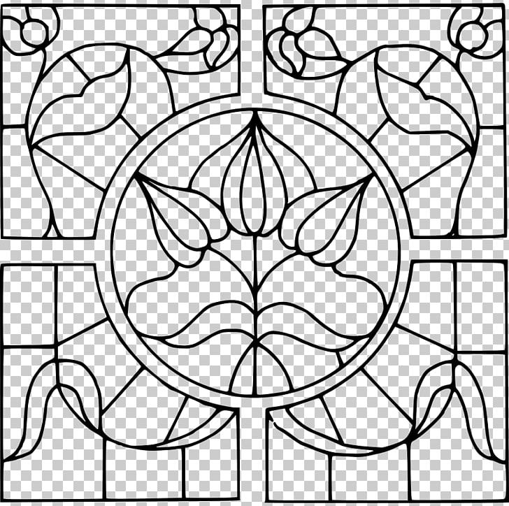Window Stained Glass Painting PNG, Clipart, Art, Black And White, Circle, Coloring Book, Content Free PNG Download