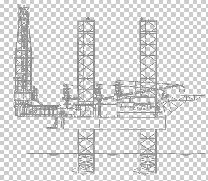 Jackup Rig Drilling Rig Oil Platform Barge PNG, Clipart, Angle, Augers, Barge, Black And White, Deepwater Free PNG Download