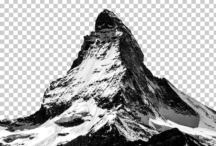 Photography Black And White Mountain PNG, Clipart, Black And White, Cloud, Color, Desktop Wallpaper, Glacial Landform Free PNG Download