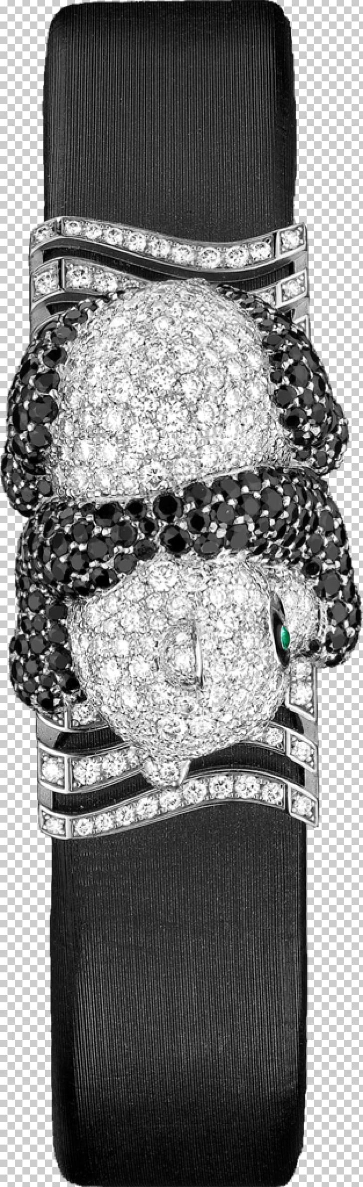 Giant Panda Cartier Jewellery Pocket Watch PNG, Clipart, Bangle, Bear, Black, Black And White, Cartier Free PNG Download