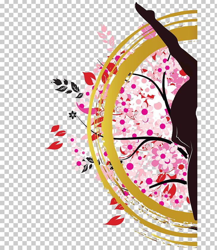 Painting Tree Art Cherry Blossom PNG, Clipart, Art, Blossom, Branch, Cherry Blossom, Circle Free PNG Download