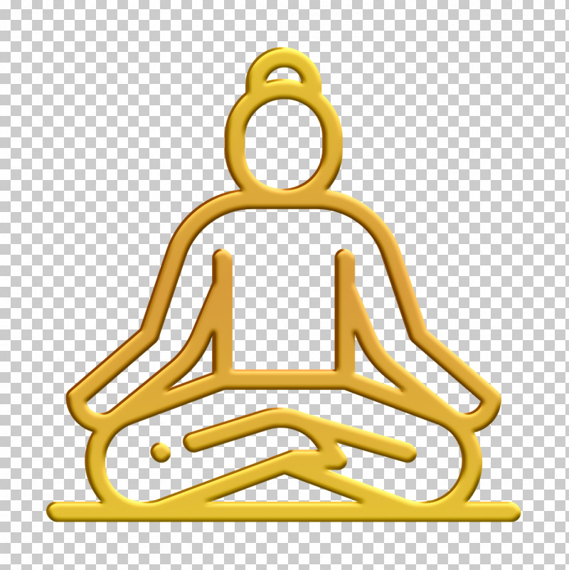 Yoga Icon Padmasana Icon Yoga And Mindfulness Icon PNG, Clipart, Triangle, Yellow, Yoga And Mindfulness Icon, Yoga Icon Free PNG Download