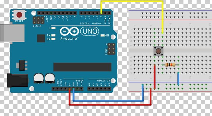 Pull-up Resistor Push-button Arduino Electronic Circuit PNG, Clipart, Arduino, Area, Breadboard, Button, Circuit Component Free PNG Download