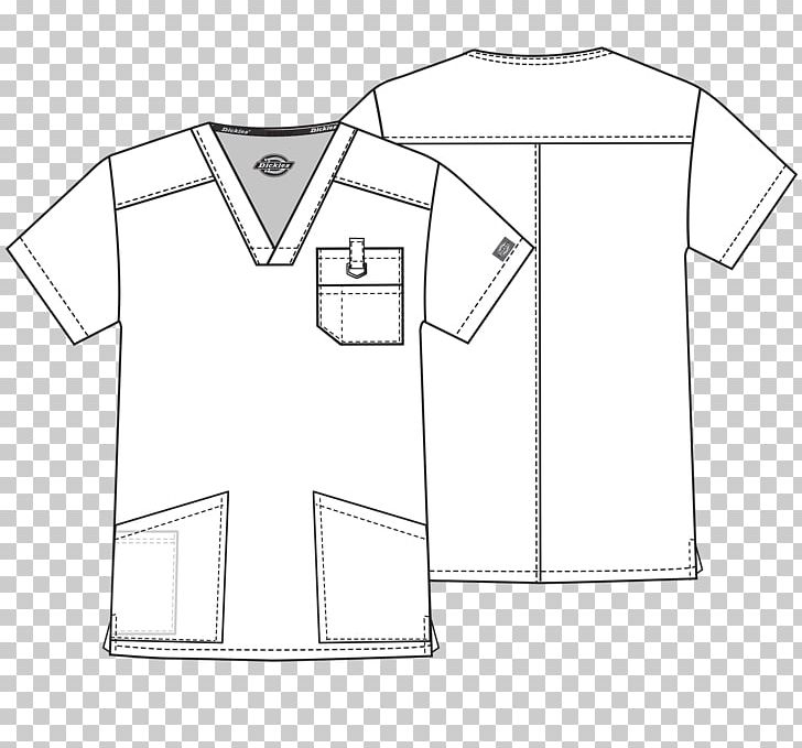 T-shirt Scrubs Clothing Dickies Pocket PNG, Clipart, Angle, Area, Black, Black And White, Blouse Free PNG Download