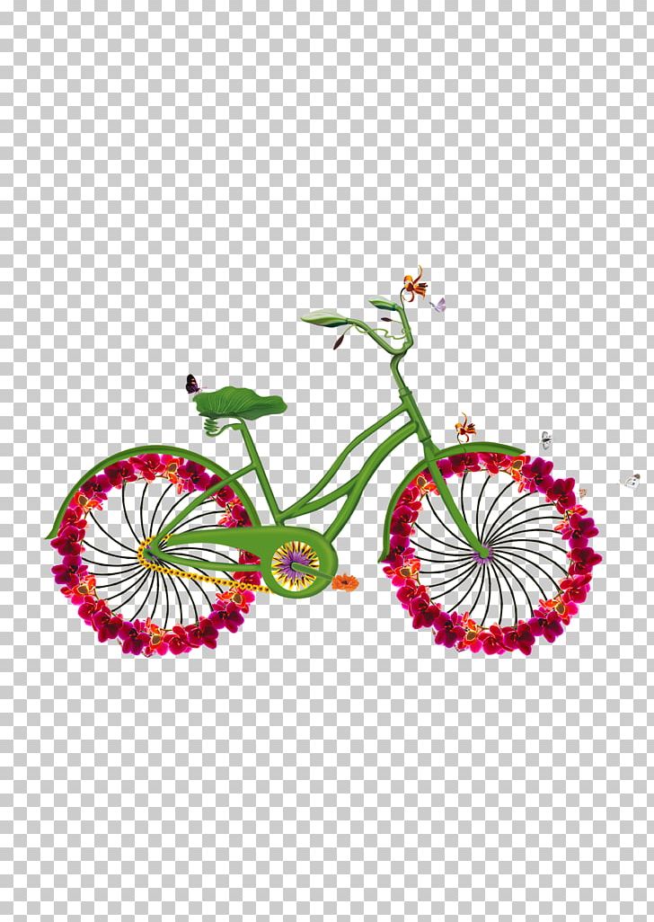 Bicycle Sharing System Cycling PNG, Clipart, Bicycle, Bicycle, Cartoon, Creative Background, Flower Free PNG Download