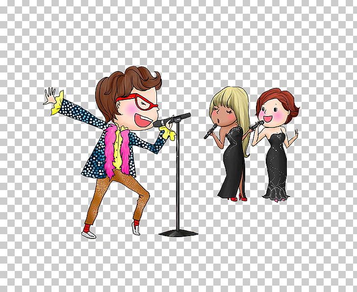 Cartoon Singing Illustration PNG, Clipart, Adobe Illustrator, Art, Beautiful, Business Man, Cartoon Free PNG Download