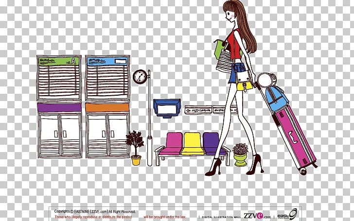 Drawing Female PNG, Clipart, Airport, Baggage, Cartoon, Drawing Vector, Encapsulated Postscript Free PNG Download