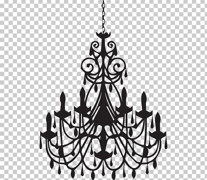 Chandelier Light Wall Decal Candelabra PNG, Clipart, Black And White, Candelabra, Candlestick, Ceiling Fixture, Chandelier Free PNG Download