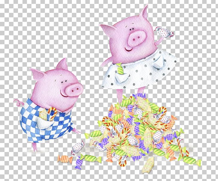 Domestic Pig Candy HD Watercolor Painting Illustration PNG, Clipart, Animals, Balloon Cartoon, Candy, Candy Hd, Cartoon Character Free PNG Download