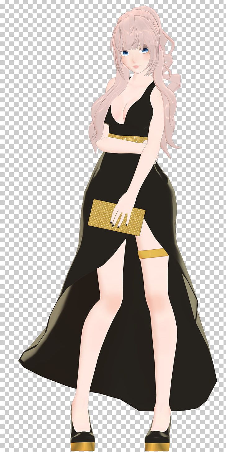Dress Megurine Luka MikuMikuDance Costume Clothing PNG, Clipart, Anime, Art, Brown Hair, Clothing, Costume Free PNG Download