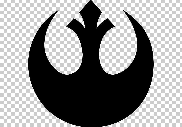 Rebel Alliance Logo Star Wars Leia Organa Galactic Empire PNG, Clipart, Black And White, Circle, Crescent, Decal, Empire Strikes Back Free PNG Download