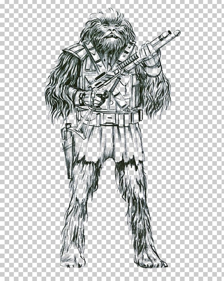 Chewbacca Wookiee Art Star Wars Sketch PNG, Clipart, Art, Artwork, Black And White, Chewbacca, Concept Art Free PNG Download