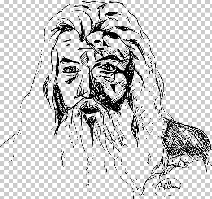 Gandalf Drawing PNG, Clipart, Arm, Artwork, Black And White, Face, Fictional Character Free PNG Download