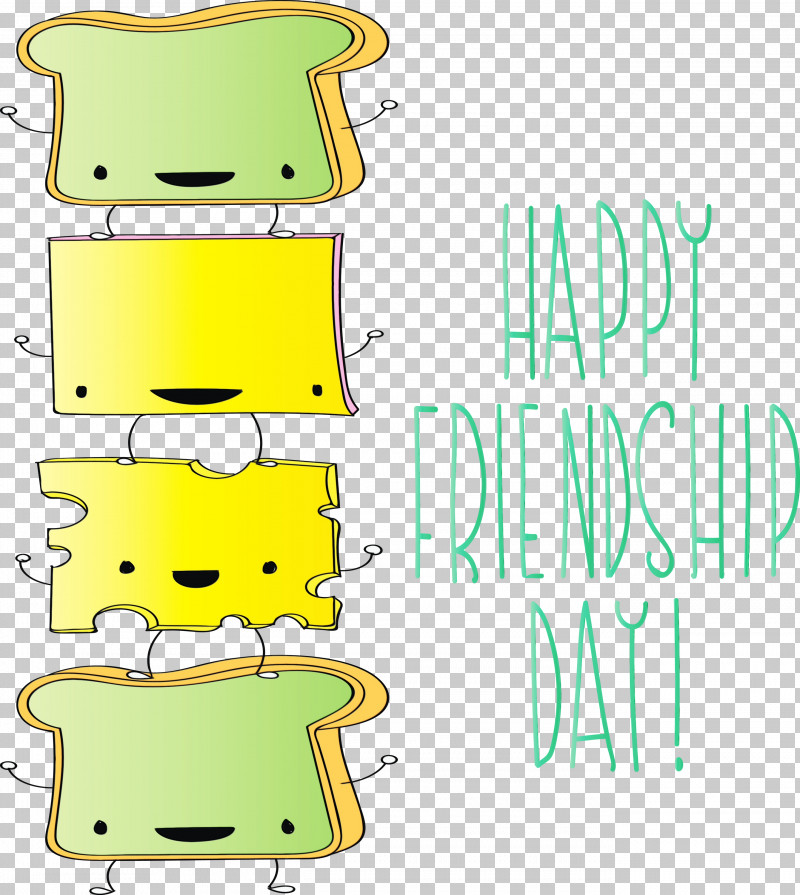 Green Yellow Cartoon Line Font PNG, Clipart, Cartoon, Friendship Day, Green, Happy Friendship Day, International Friendship Day Free PNG Download