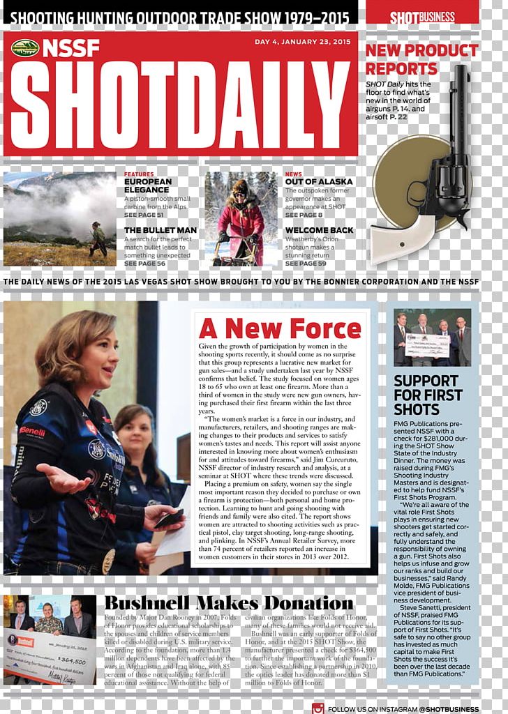 SHOT Show National Shooting Sports Foundation Benchrest Shooting Newspaper PNG, Clipart, 22 Long Rifle, 2018, Benchrest Shooting, Bullet, Business Cover Free PNG Download