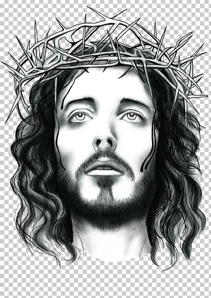 Holy Face Of Jesus T-shirt Hoodie Spreadshirt PNG, Clipart, Art, Artwork, Beard, Black And White, Christian Free PNG Download