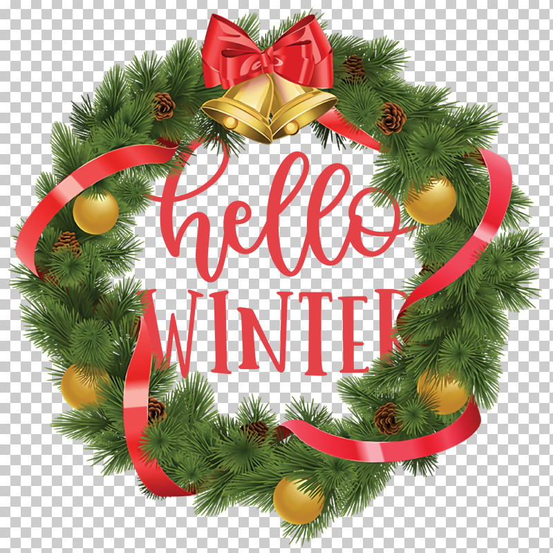Hello Winter Winter PNG, Clipart, Christmas Day, Christmas Ornament, Christmas Tree, Decoration, Garland Free PNG Download
