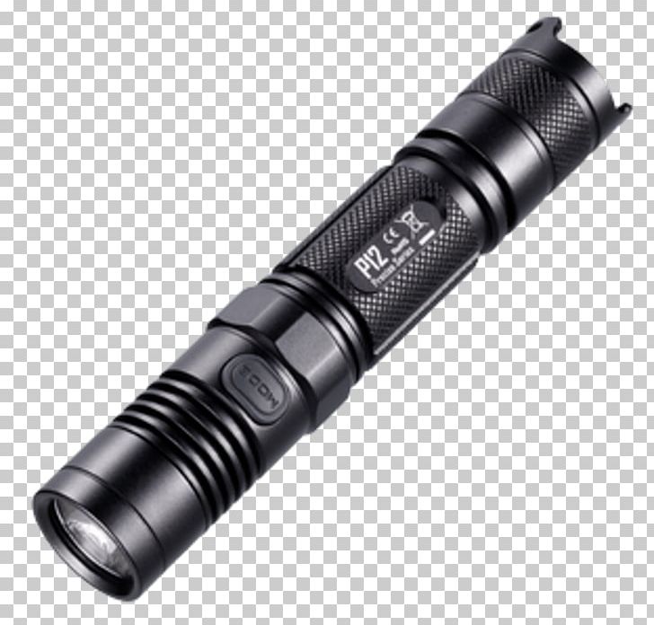 Flashlight Nitecore P12 Lumen Tactical Light PNG, Clipart, Bateria Cr123, Electronics, Led, Light, Lightemitting Diode Free PNG Download