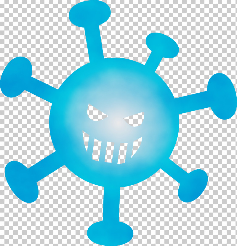 Blue Turquoise Azure Smile Symbol PNG, Clipart, Azure, Blue, Corona, Coronavirus, Paint Free PNG Download