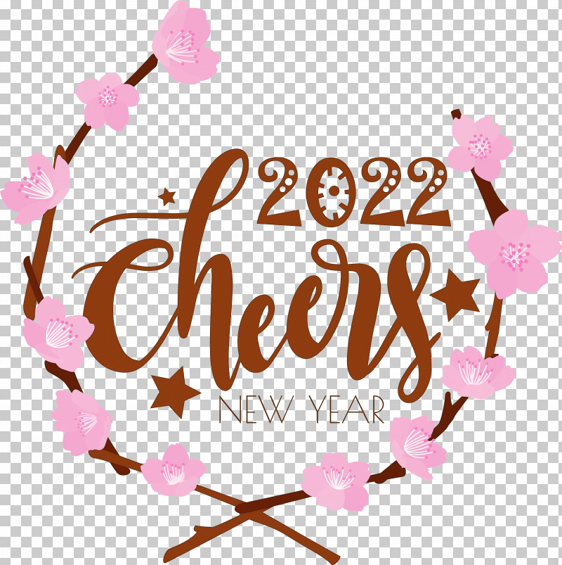 2022 Cheers 2022 Happy New Year Happy 2022 New Year PNG, Clipart, Branching, Cherry Blossom, Cut Flowers, Floral Design, Flower Free PNG Download