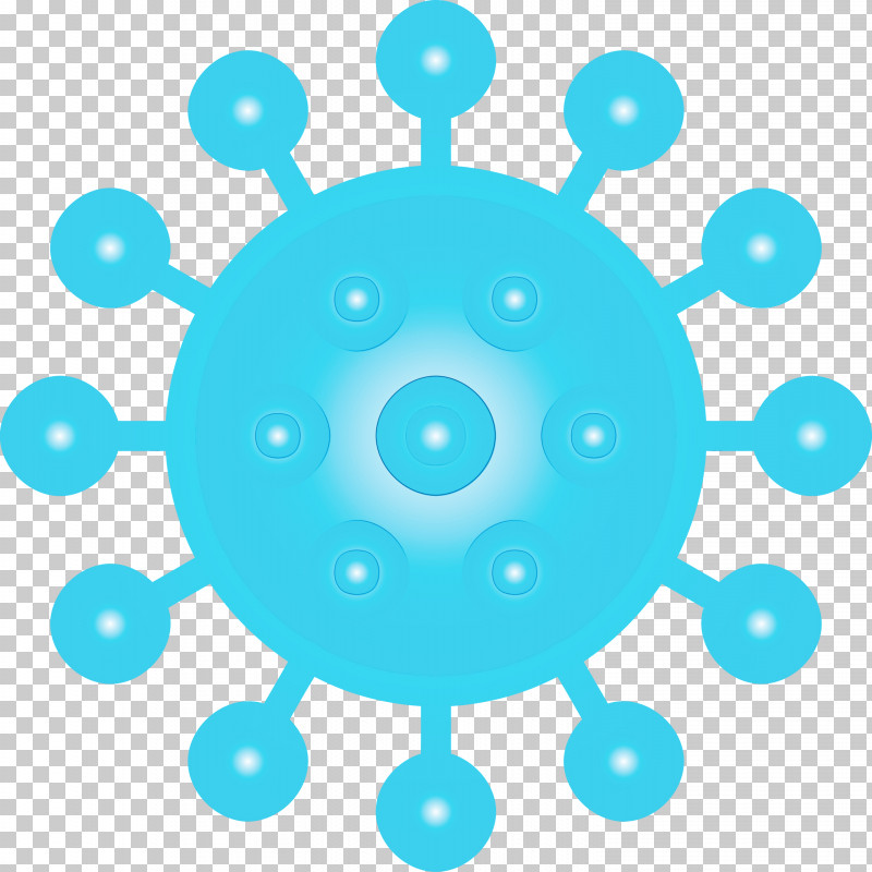 Aqua Blue Turquoise Circle Pattern PNG, Clipart, Aqua, Blue, Circle, Coronavirus, Covid Free PNG Download