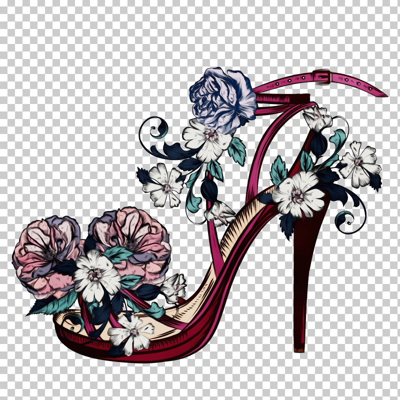 Floral Design PNG, Clipart, Floral Design, Flower, Footwear, High Heels, Paint Free PNG Download