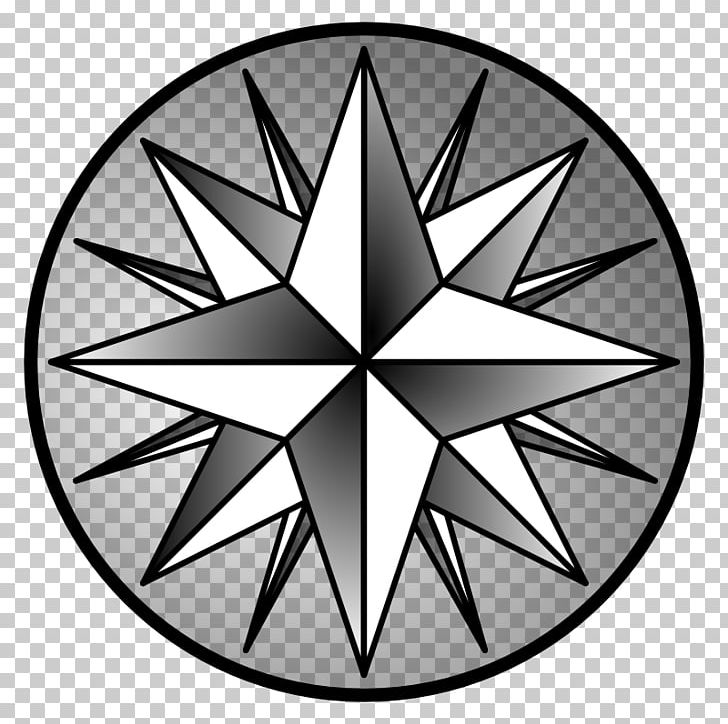 North Compass Rose Cardinal Direction PNG, Clipart, Angle, Area, Black And White, Cardinal Direction, Circle Free PNG Download