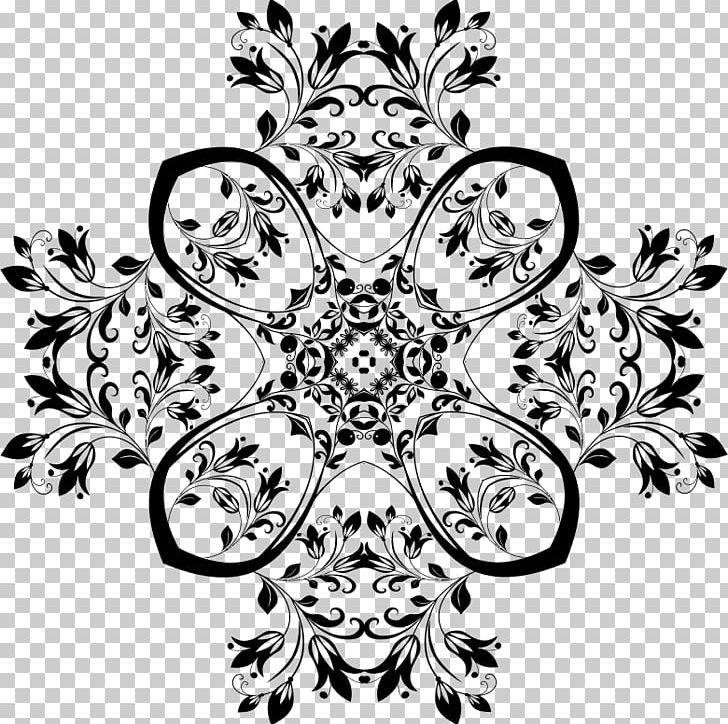 Flower Mandala Floral Design PNG, Clipart, Black, Black And White, Circle, Decorative Arts, Drawing Free PNG Download