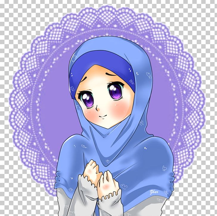 Anime Muslim Hijab Drawing PNG, Clipart, Anime, Art, Blue, Cartoon, Chibi Free PNG Download