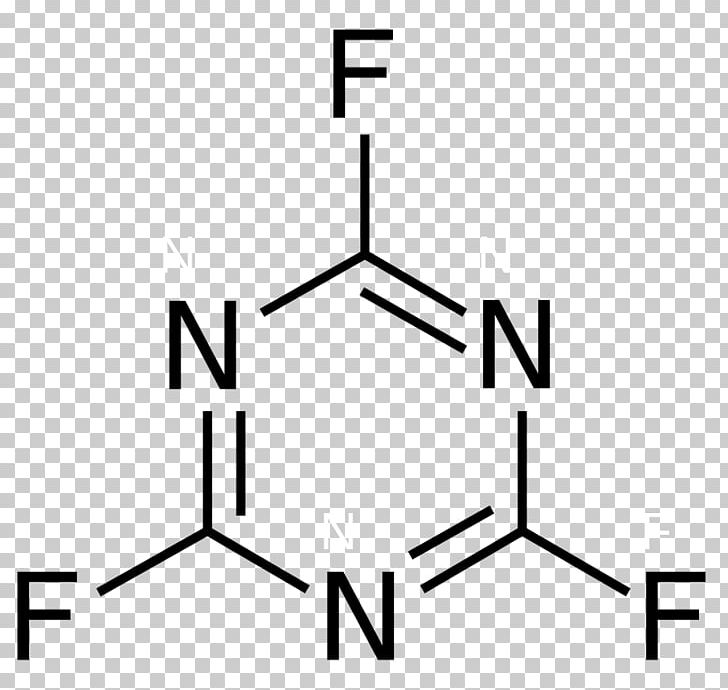 Cyanuric Acid Chemical Compound Fluoride Chemistry Molecule PNG, Clipart, Angle, Area, Black, Black And White, Chemical Formula Free PNG Download