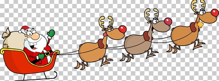 Santa Claus Reindeer Sled PNG, Clipart, Animation, Cartoon, Christmas, Christmas Decoration, Christmas Ornament Free PNG Download