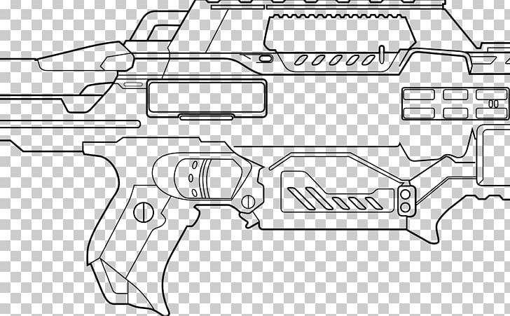 Coloring Book Nerf Blaster Gun Firearm PNG, Clipart, Ammunition, Angle, Area, Artwork, Black And White Free PNG Download