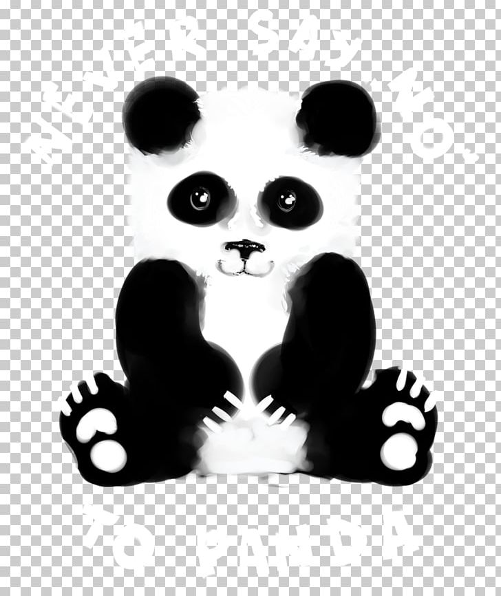 Giant Panda Bear Never Say No To Panda Whiskers PNG, Clipart, Advertising, Bear, Black, Black And White, Carnivoran Free PNG Download
